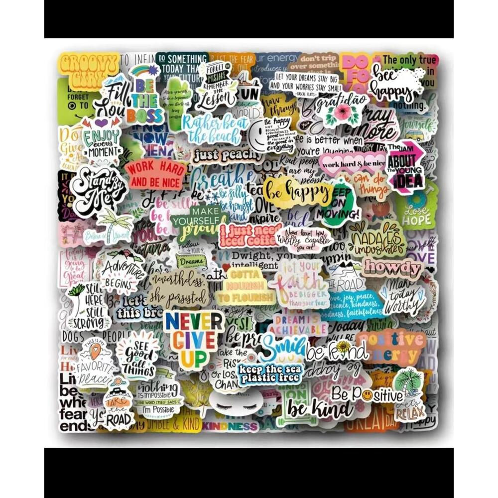 200 Positive/Motivational Waterproof Stickers